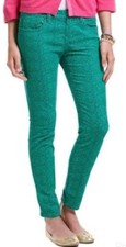 NWT 108 Women's Vineyard Vines Corduroy Camden Green Polka Dot Skinny Pants