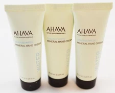 Ahava Lot of 3 Tubes Hand Cream Dead Sea Water Mineral Large Travel Size .68 oz