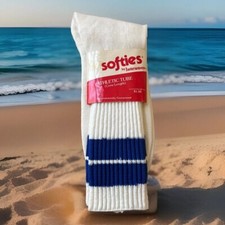 VTG Softies Socks Interwoven Athletic Tube Crew Length Acrylic Blend 9-11 90's