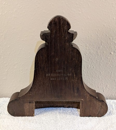 French Antique Renaissance Revival Oak Wood Crest Pediment - Picture 6 of 6