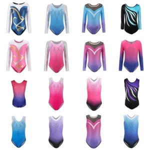 3-14Y-Shiny-Ballet-Dance-Gymnastics-Leotards-Athletic-Tank-Suit-For-Kids-Girls