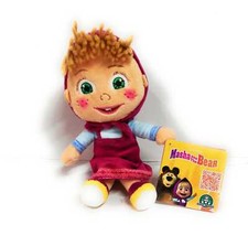 Masha e Orso, Masha morbido peluche 20 cm - Grandi Giochi MHA04000