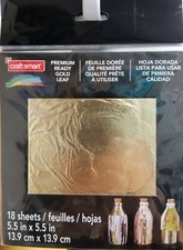 Craft Smart Premium Gold, Silver or Copper Leaf 5.5 x 5.5 - You Choose! 18-75 pc