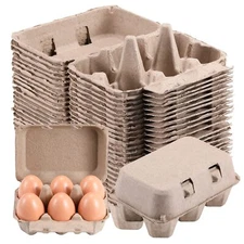 50 Pack Half Dozen Empty Egg Cartons for Chicken Egg Farmers Market Home Crafts