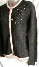 Charlotte Knit Long Sleeve Button Down Blazer Jacket Sz.m