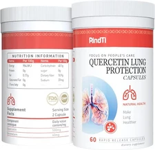 Bromelain 60mg Quercetin 500mg Lung Respiratory Supplement 30 SERV EXP 03/28