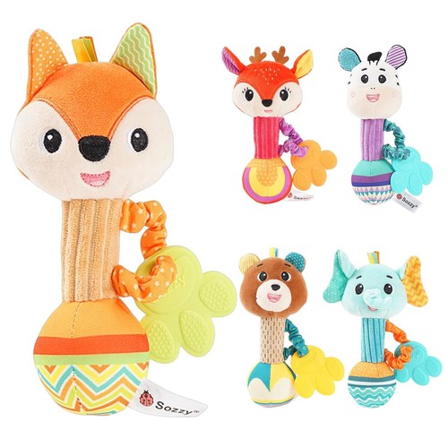 Teether Animal With Plush Soft Toy Toy Rattle Stuffed Successful Toy Rattle