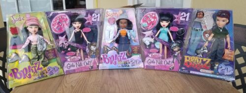 NEW! Bratz Dolls Girls Night Out 21st & 20th Anniv Lot Of 5 Sasha Jade Cameron