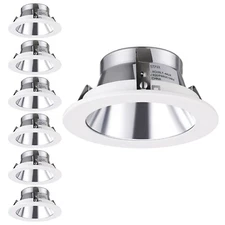 TORCHSTAR 4 Inch Brighter Classic Recessed Light Trim, Metal Step Baffle Trim...