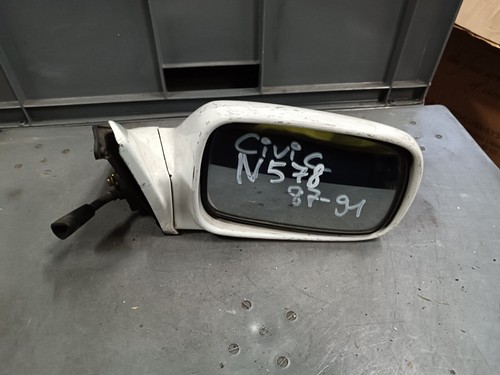 Honda Civic IV Außenspiegel manuell rechts Weiß 007055