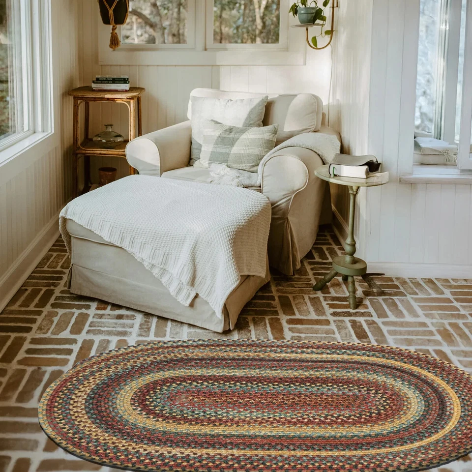 Capel Rugs Blue Ridge Autumn Wool Country Home Braided Oval Area Rug - Image 2 of 4