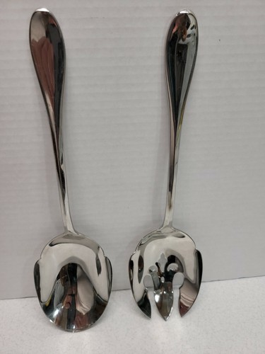 Gorham Stainless 18/8 Silver Large Serving Fork And Spoon 11" EUC - Picture 2 of 6