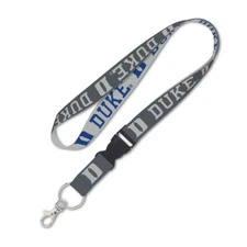 DUKE BLUE DEVILS GRAY LANYARD DETACHABLE BUCKLE NEW WINCRAFT 👀🔥