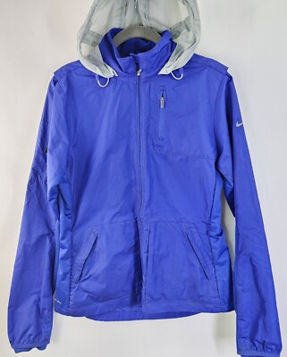 Nike Running Jacket Women M Storm Fit Royal Blue Purple Windbreaker