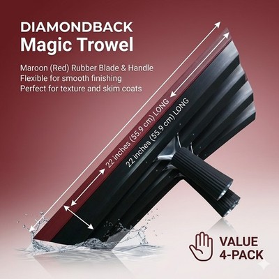 22'' Magic Trowel Set, 4-Piece   Professional Grade Skim Coating & Epoxy Flooring