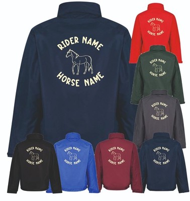 Personalised Horse Jacket Line Drawing Welsh Palomino Regatta Waterproof Xmas 
