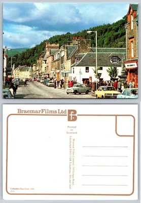 Callander Main Street Scotland Vintage Postcard BraemarFilms A84 Scottish Town