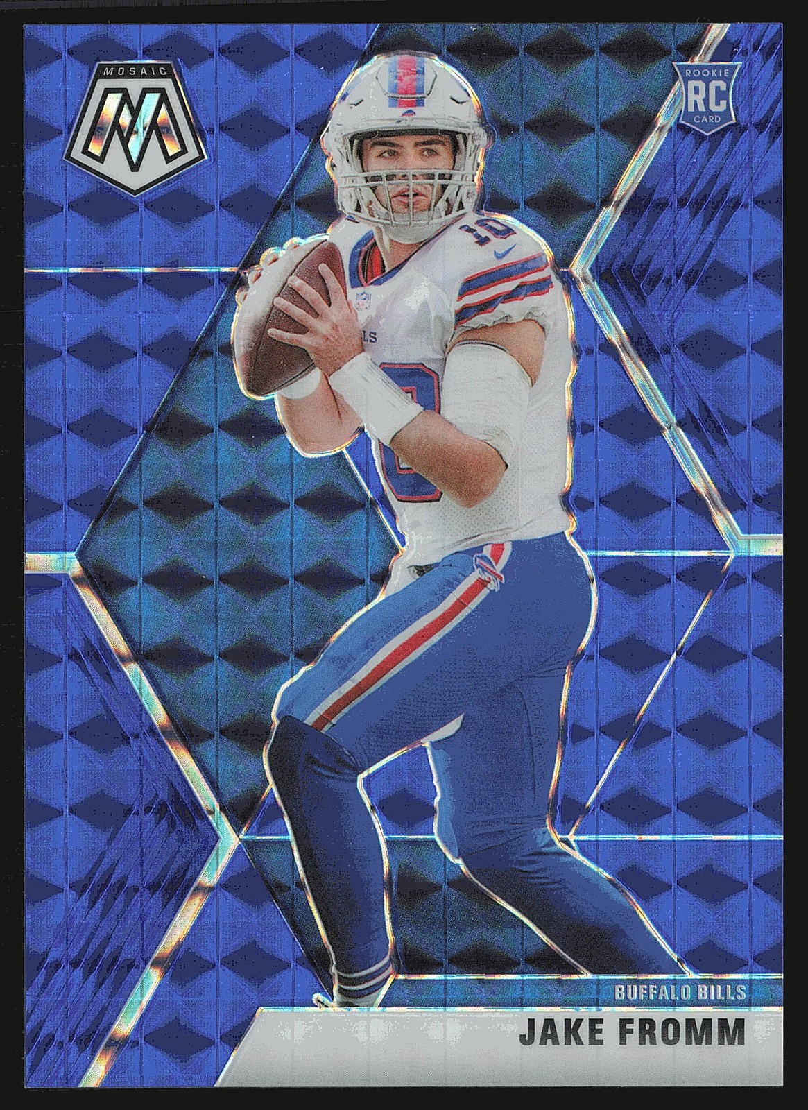 2020 Panini Mosaic #242 Jake Fromm Prizm Blue #/99 SN,RC