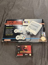 Super Nintendo SNES Complete in Box With Manual And Mortal Kombat Game