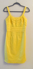 Calvin Klein Women's Size 6 Bright Yellow Shoulder Strap Dress