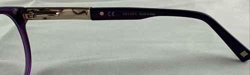 Escada Eyeglasses Frames Only VES 378 0U55 Purple 53-16-140 Plastic Italy & Case - Picture 9 of 13