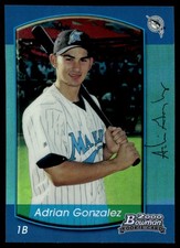 2013 Bowman Chrome Sapphire Reprint Adrian Gonzalez #86