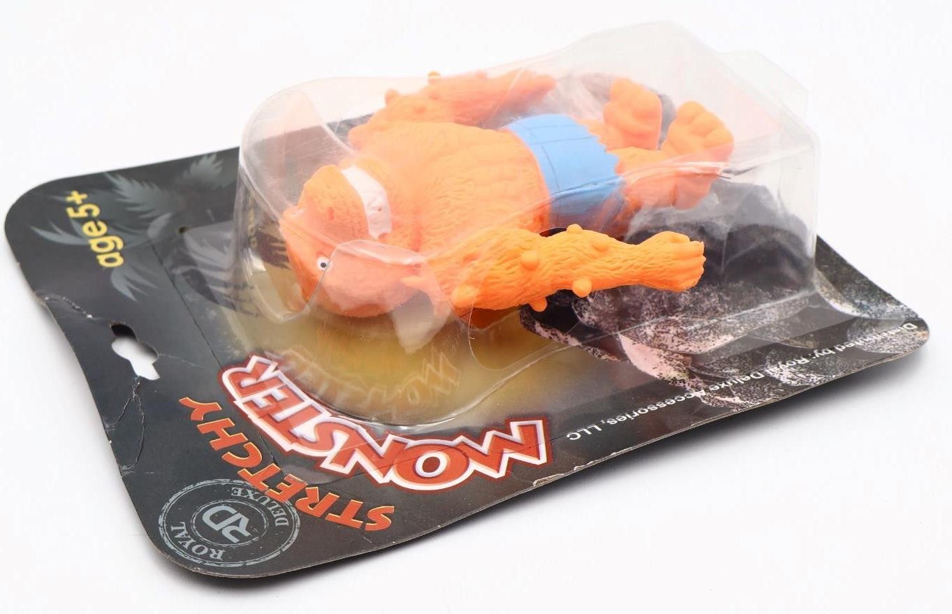 Royal Deluxe Stretchy Monster 5 1/2" ORANGE BEAST Figure NEW