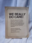 Kenner "We Really Do Care" Certificate