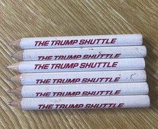 Vintage The Trump Shuttle Airline Pencils Lot Of 6 Sharpened  Defunct Aviation