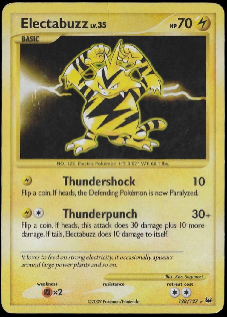 Electabuzz 128/127 Pokemon TCG Platinum Base Set Holo Rare