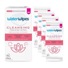 WaterWipes Cleansing Feminine Wipes, pH 28 Count Pack of 4 ,