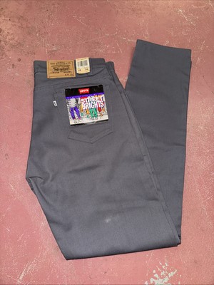 Nwt Vintage 90s Levi's Street Brights Gray Pants 38x34 USA Made