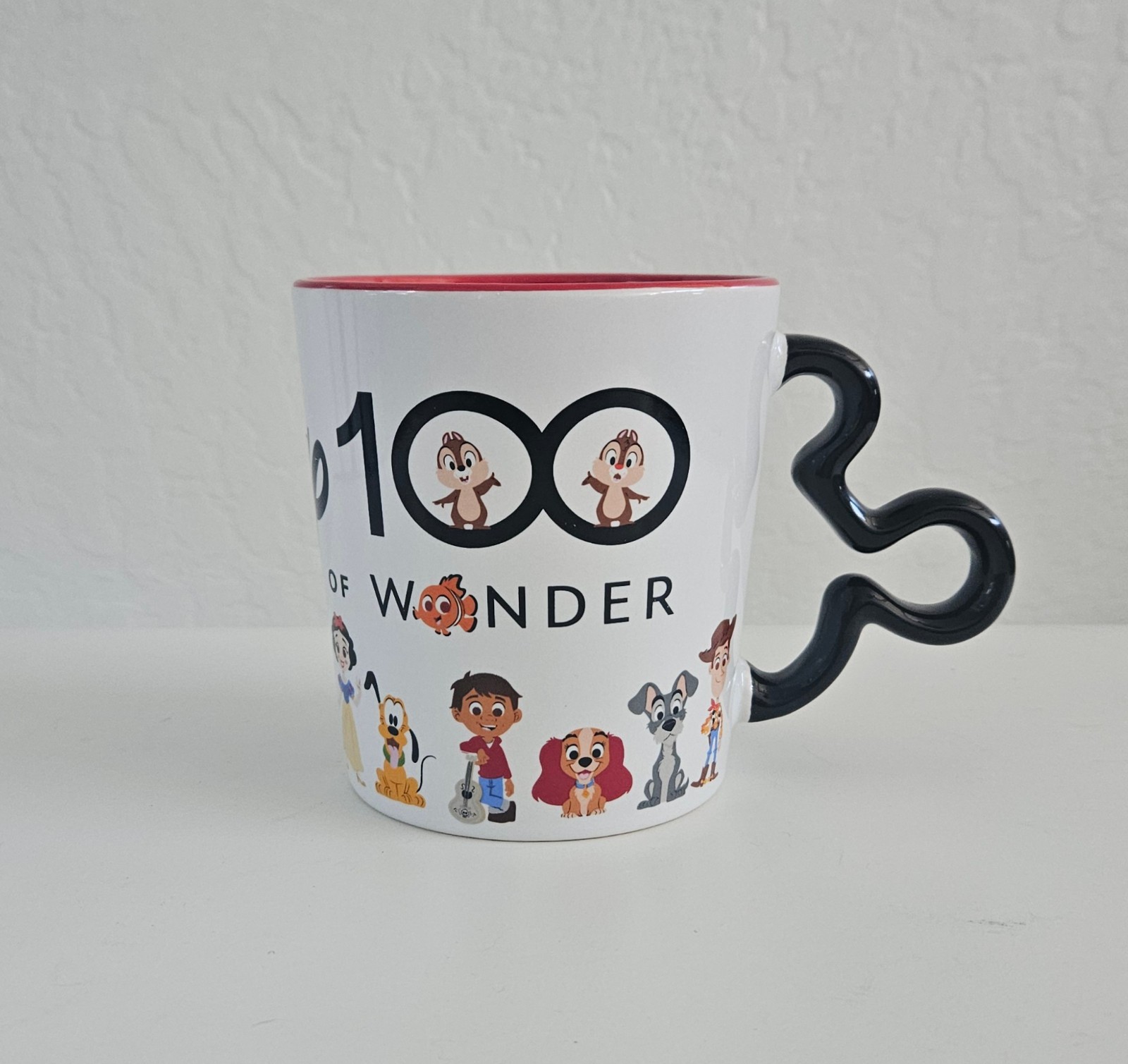 Handled Animation Disney 100 Years Of Wonder Mug 16 Oz Mickey Mouse Handle Coffee Tea ...