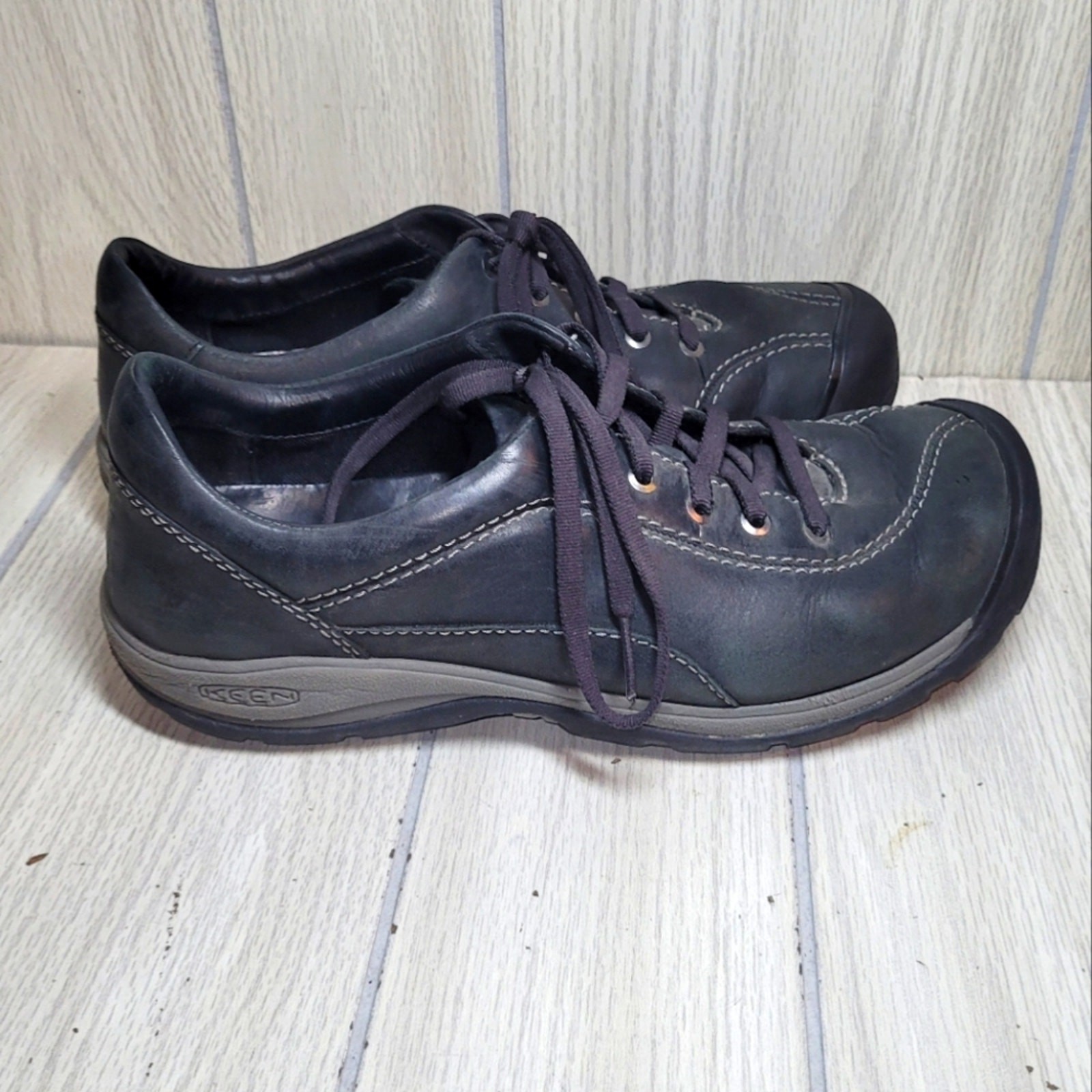 Scarpe sneakers da trekking Keen Briggs Presidio II donna nere in pelle taglia 9