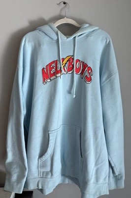 Baby Blue Full Send Nelkboys Thunder Bolt Hoodie Sweater Size: XXL