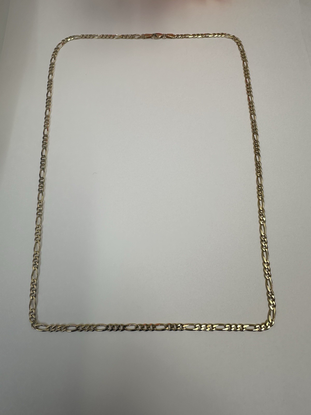 9ct 24” Figaro Yellow Gold Chain. 11.3g 3.3mm