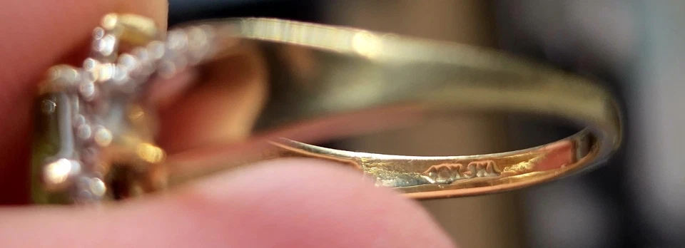 Anillo de boda de compromiso de peridoto de diamantes de oro amarillo con piedra de nacimiento genuina agosto Foto 2 de 2
