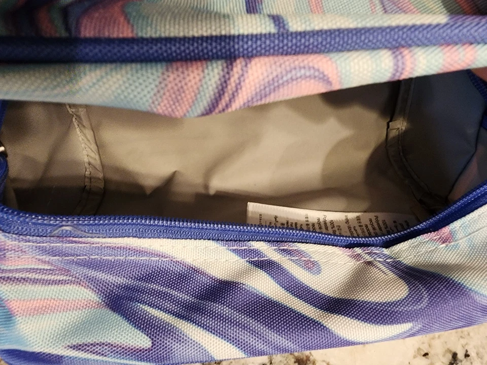 Pottery Barn Teen Recycled Jet Set Toiletry Bag Marble Swirl Cosmetic Case NWT - Image 4 of 4