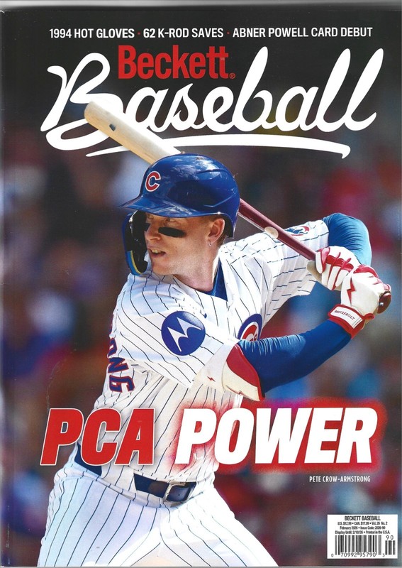BECKETT BASEBALL CARD PRICE GUIDE FEBRUARY 2026 PETE CROW-ARMSTRONG 240 PAGES