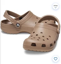 BROWN LATTE CROCS 8M-10W  FAST SHIPPING NEW.