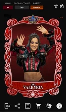 Lyra Valkyria - Red Ruby Die-Cut Iconic - Topps Slam WWE Crown Jewel