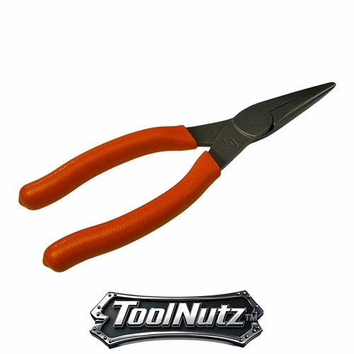 Snap-on Tools NEW 96ACFO 8in ORANGE Soft Grip Rounded Jaw Needle Nose Pliers USA - Foto 11 di 12