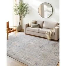 x Becki Owens Marlene Vintage Medallion Area Rug, 310 x 57, Pale Blue