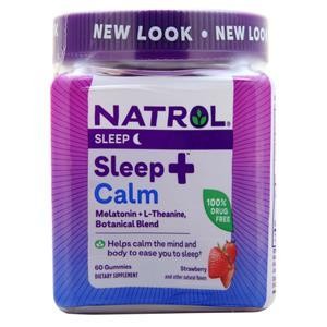 Жевательные резинки Natrol Sleep + Calm Клубничные 60 г.