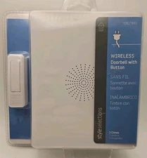 Style Selections Wireless Doorbell With Button 0827845 NEW SEALED