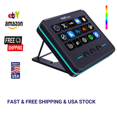 Stream Controller Deck Macro Keypad with 18 Programmable Keys USB Soundboard