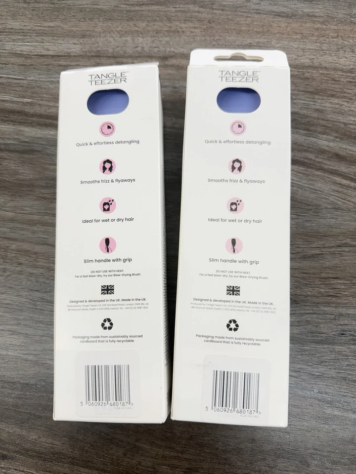 Paquete de 2 cepillos desenredantes Tangle Teezer Ultimate para todo tipo de cabello - lila Foto 3 de 4