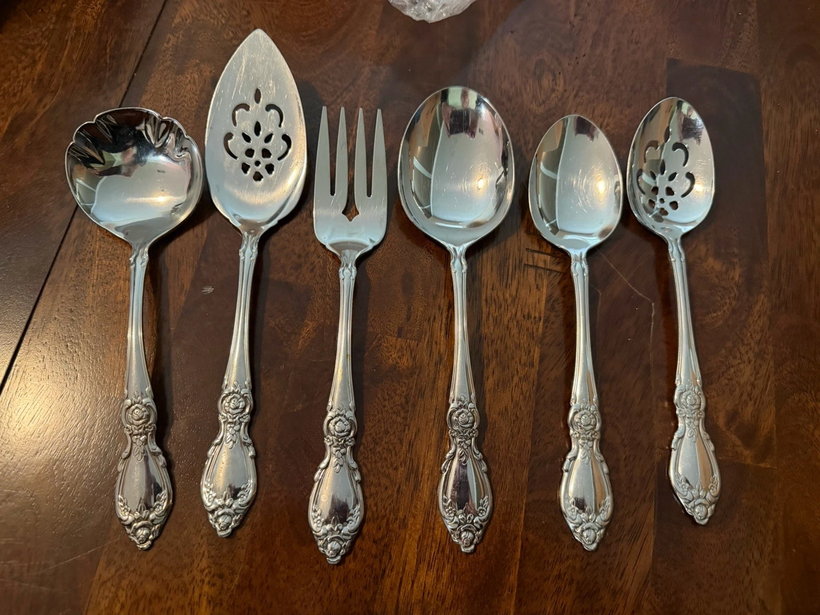 6 Pcs Serving Utensils Oneida Community PLANTATION Stainless Flatware
