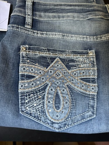Earl Jean Potassium Wash Mid Rise Bling Capris Jeans Size 14P NEW $ 58 - Picture 6 of 10