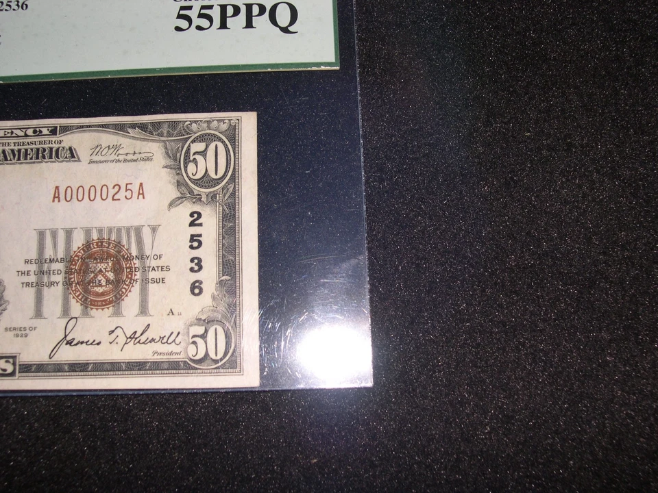 $50 TY1 Nebraska City, Nebraska. PCGS55PPQ  Charter 2536 Serial # A000025A - Image 3 of 4